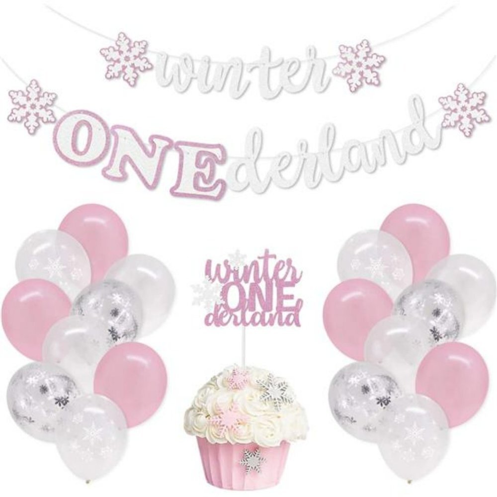 Winter 1St Birthday Decorations For Girls  Birthday Party Supplies Garland Decor